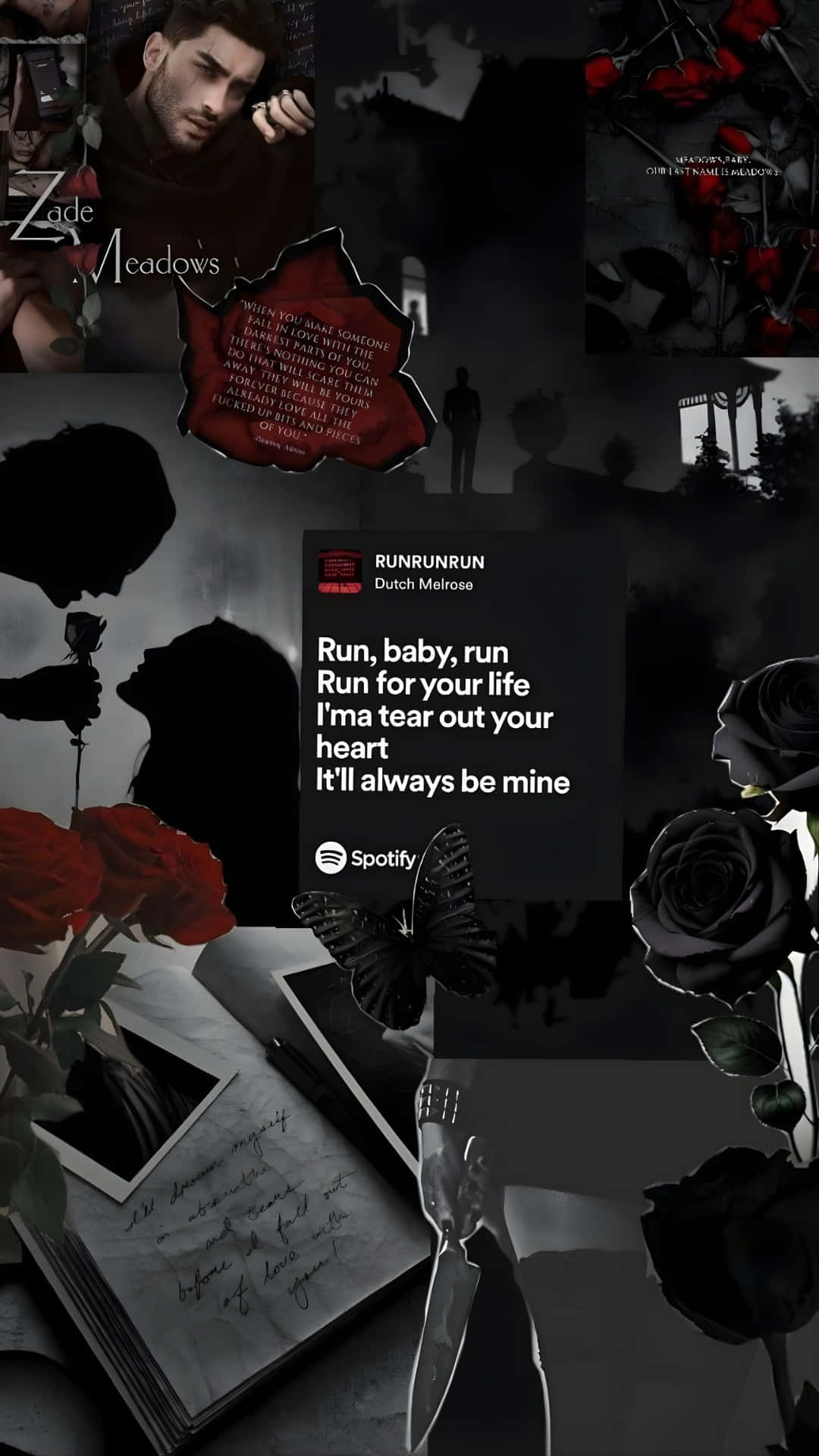 Haunting Adeline, red roses, black roses, Full HD Phone Wallpaper