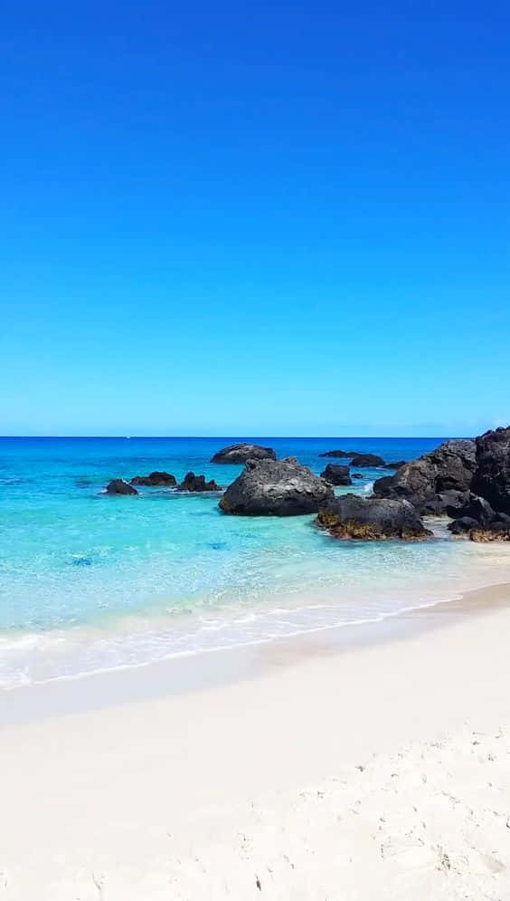 Hawaii iPhone, white sand beach, turquoise waters, SD Phone Wallpaper