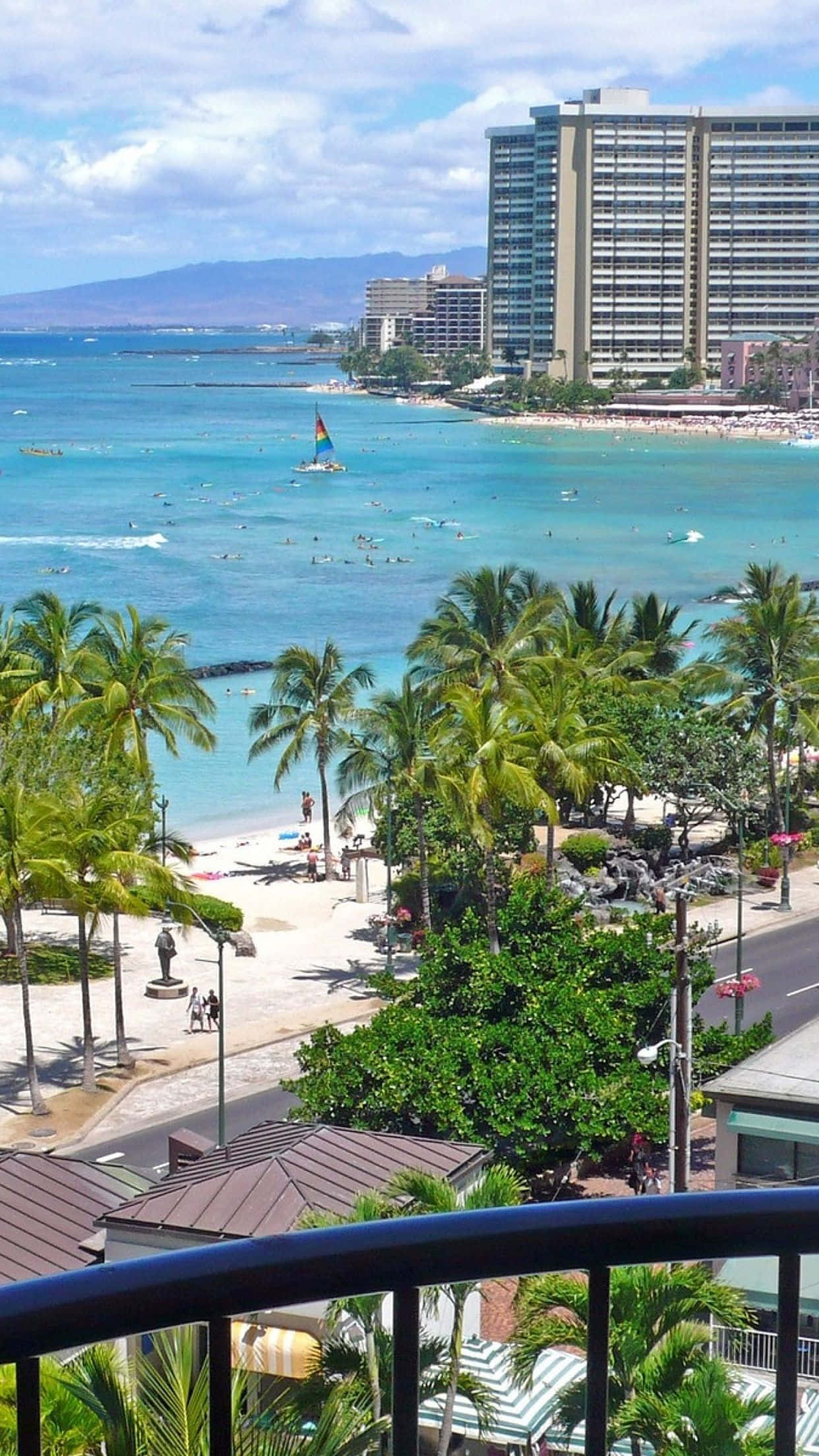 Hawaii iPhone, balcony, ocean, Full HD Phone Wallpaper