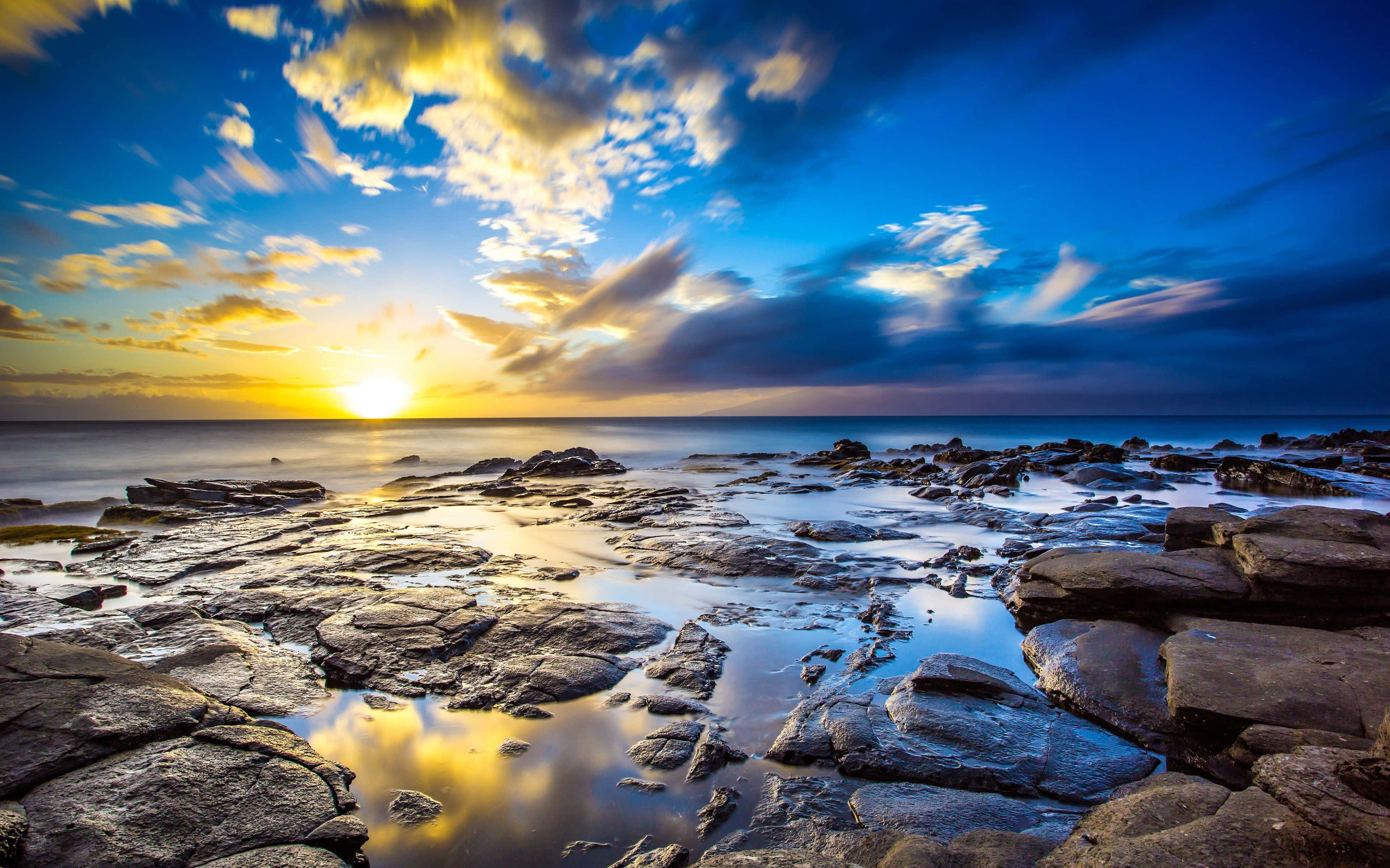Hawaii Sunset, Sunset, sky, 4K Desktop Wallpaper