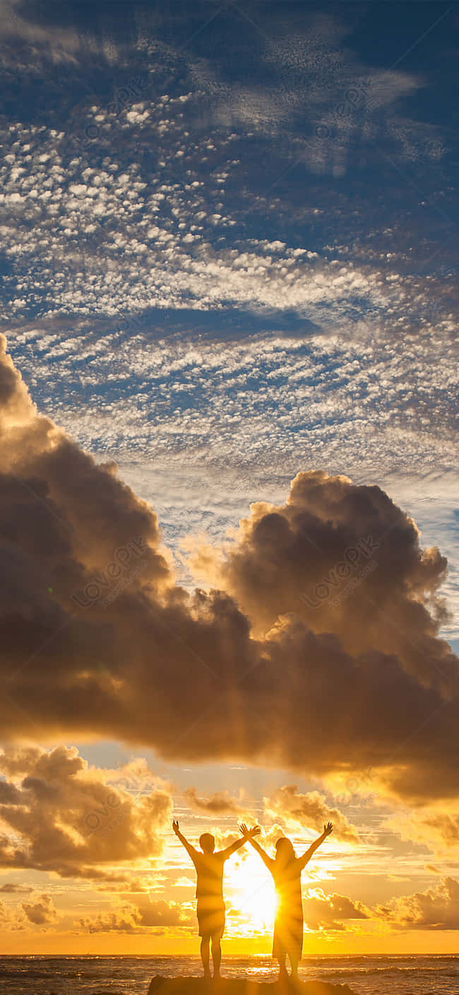 Hawaii Sunset, sunset, golden clouds, HD Phone Wallpaper