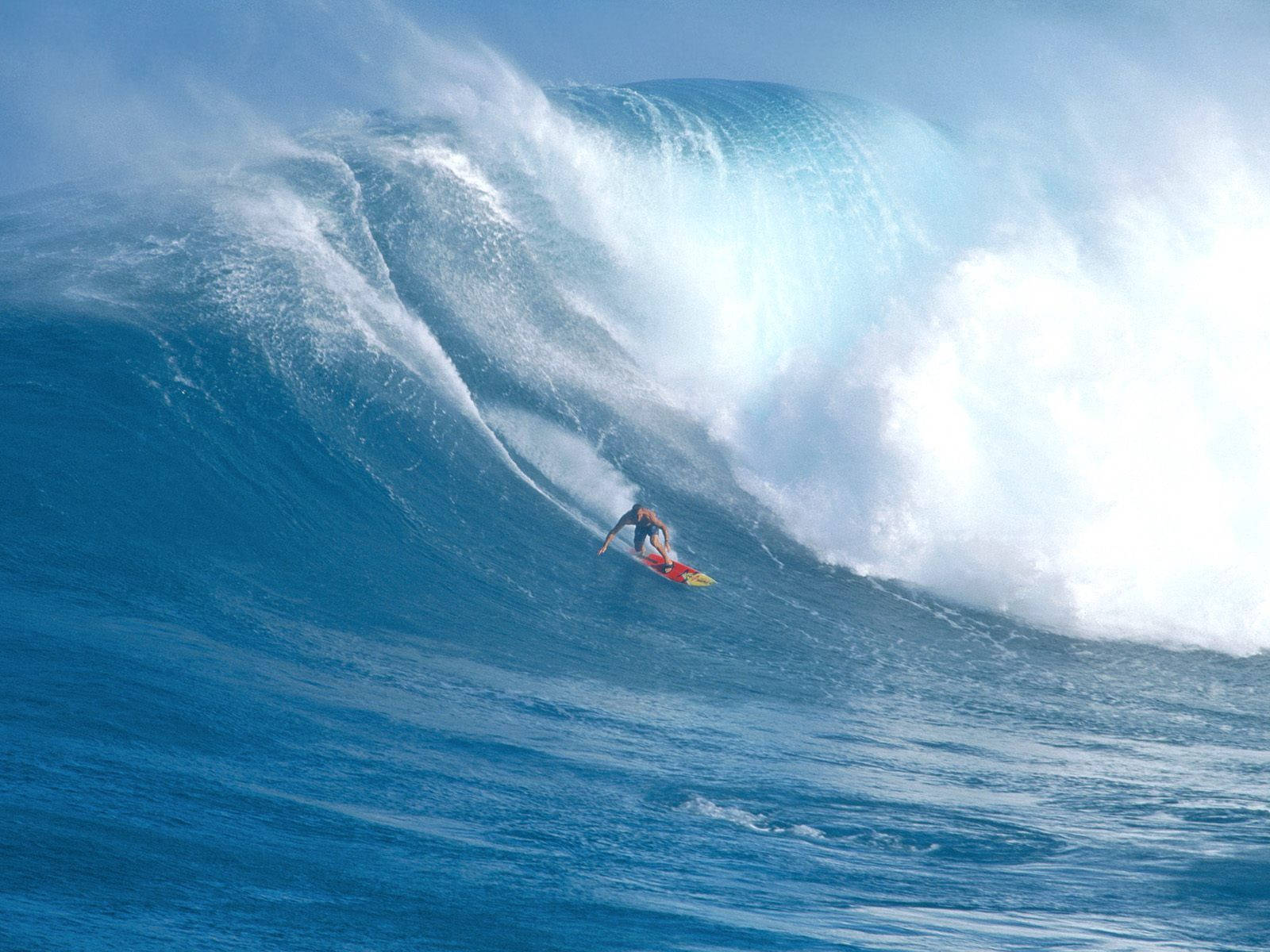 Hawaii, ocean wave, surfing, HD Desktop Wallpaper