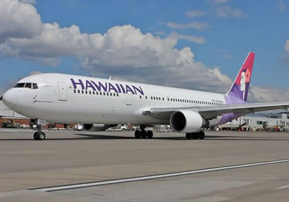 Hawaiian Airlines, airplane, sunny airport tarmac, SD Desktop Wallpaper