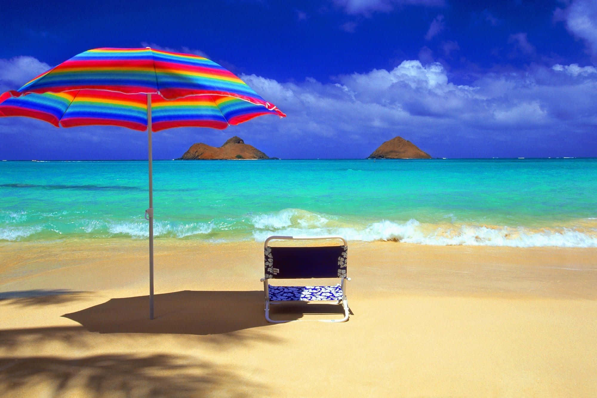 Hawaiian Beach, sunset, golden sand, Full HD Desktop Wallpaper