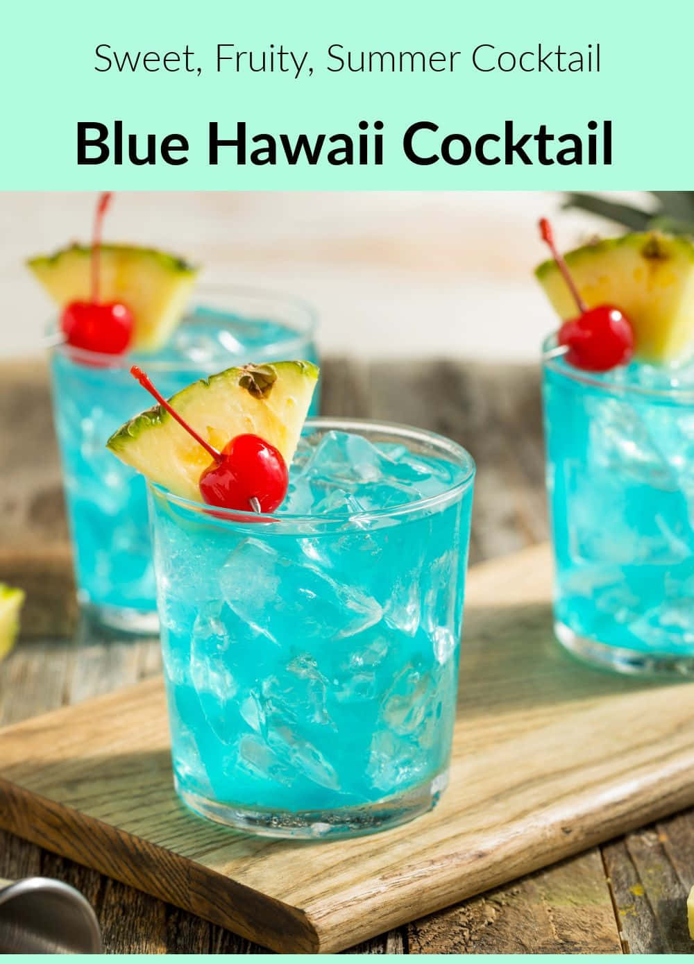 blue hawaii, pineapple wedges, cherries, HD Phone Wallpaper