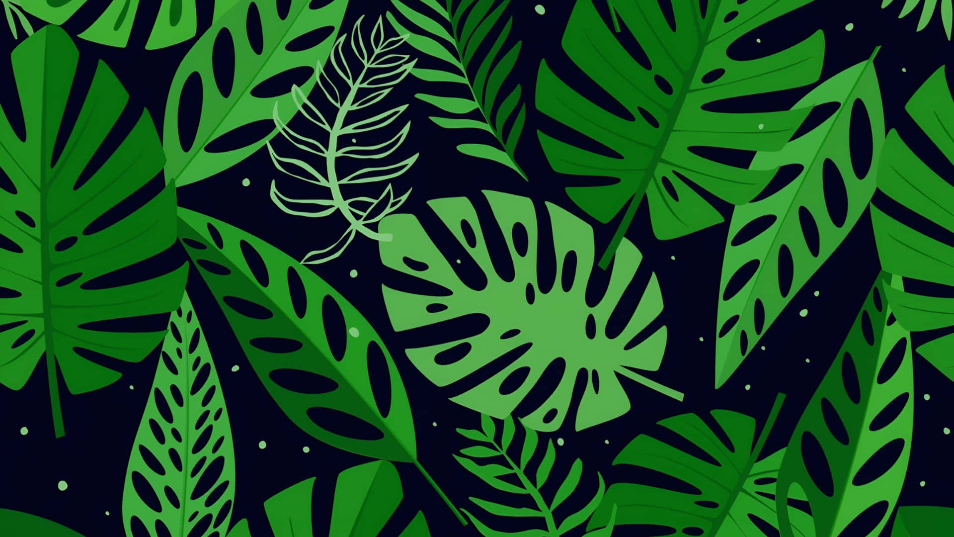 Hawaiian, tropical leaf pattern, vibrant green tropical leaves, Full HD Desktop Wallpaper