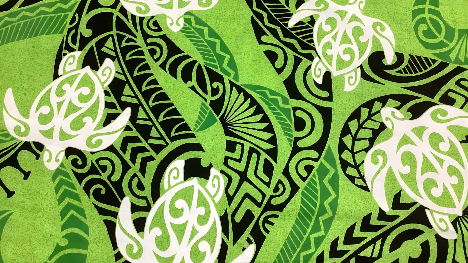 Hawaiian, turtle, tribal pattern, Full HD Desktop Wallpaper