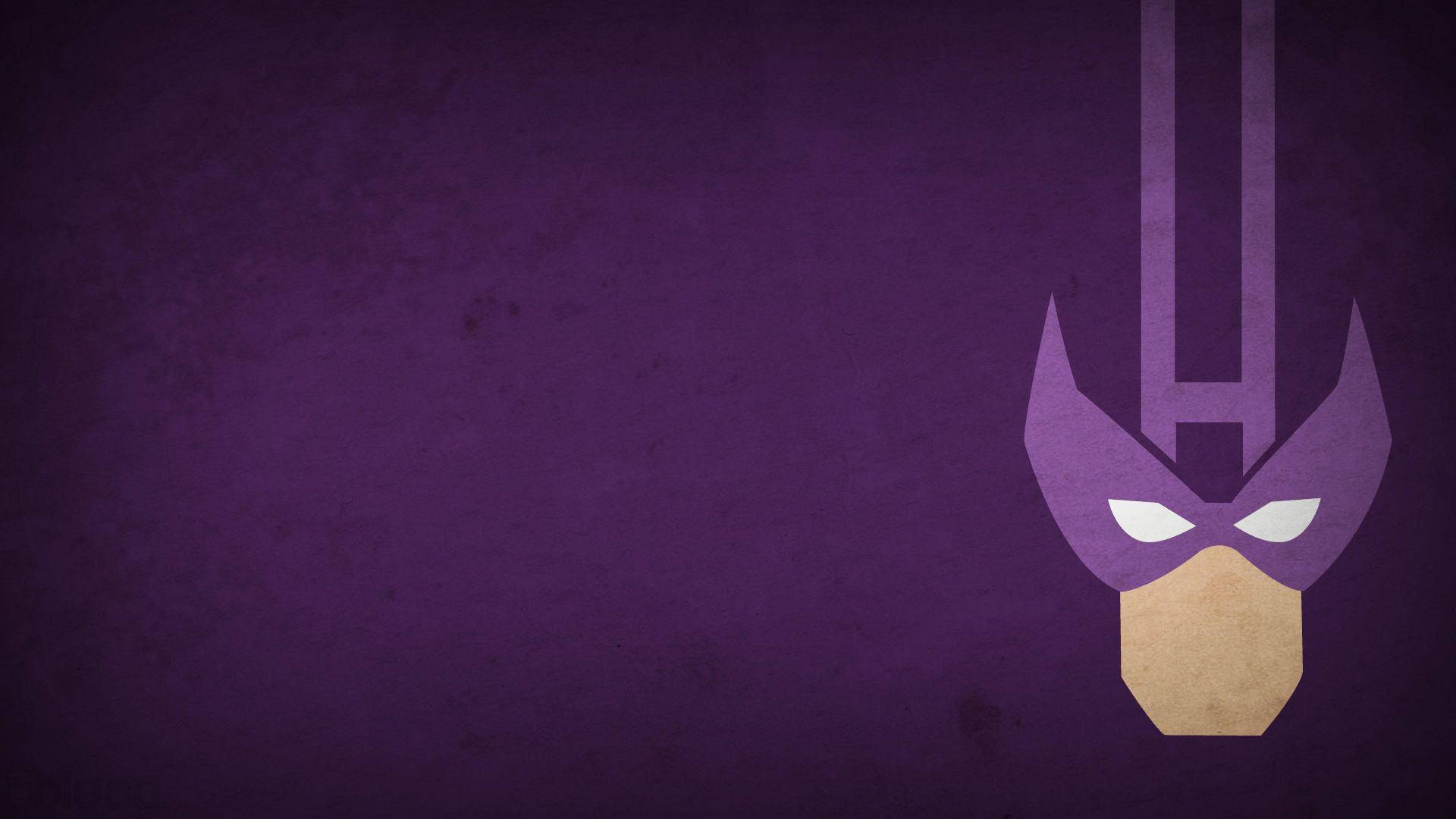 Hawkeye, minimalist art, purple superhero mask, Full HD Desktop Wallpaper