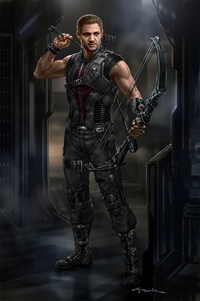 Hawkeye, black tactical gear, bow and arrow, SD Phone Wallpaper