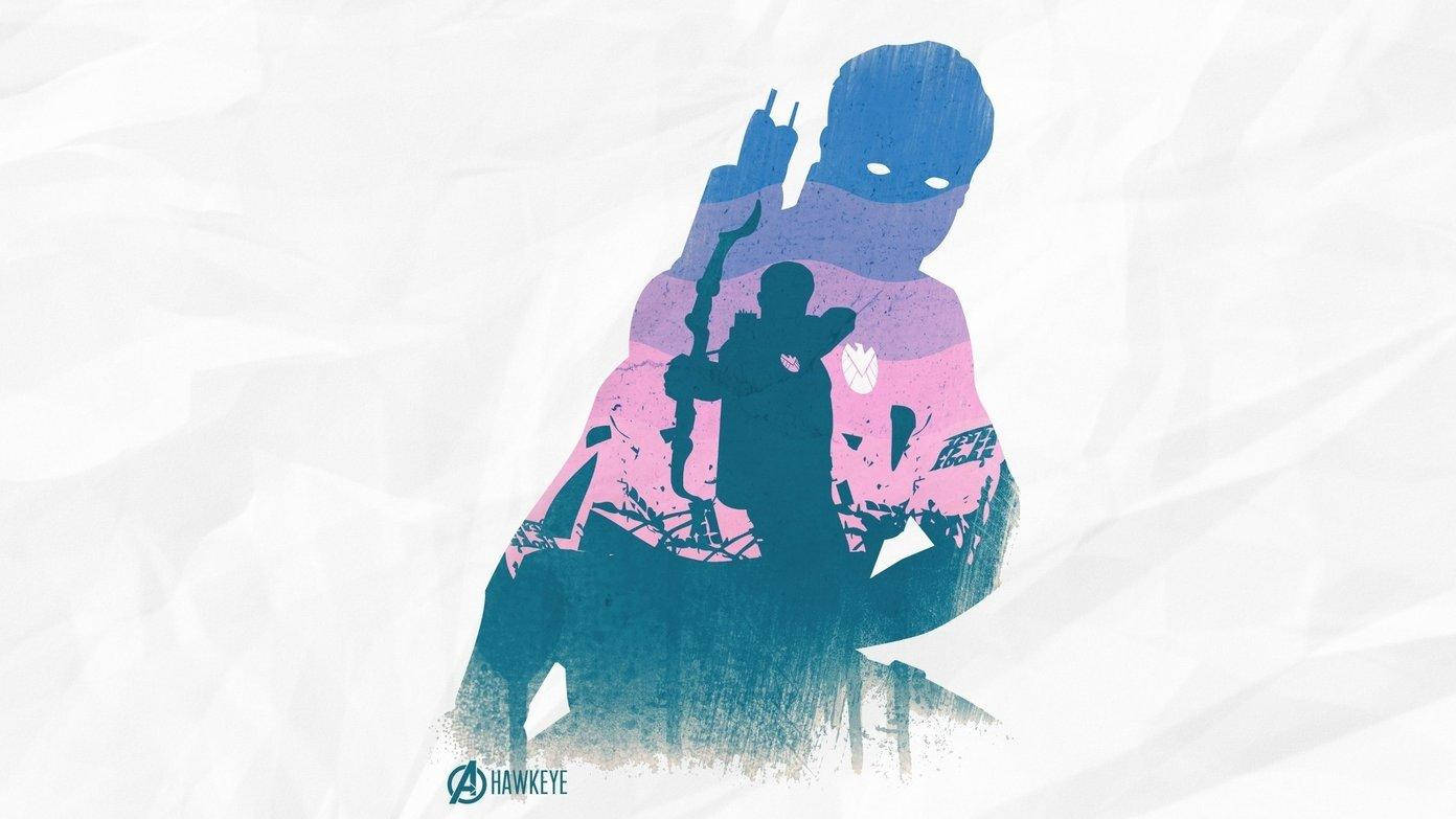 Hawkeye, blue, pink, HD Desktop Wallpaper