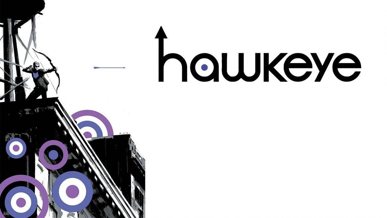 Hawkeye, purple target, comic book illustration, SD Desktop Wallpaper