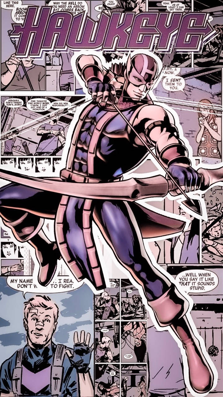 Hawkeye, purple and pink costume, bow, HD Phone Wallpaper
