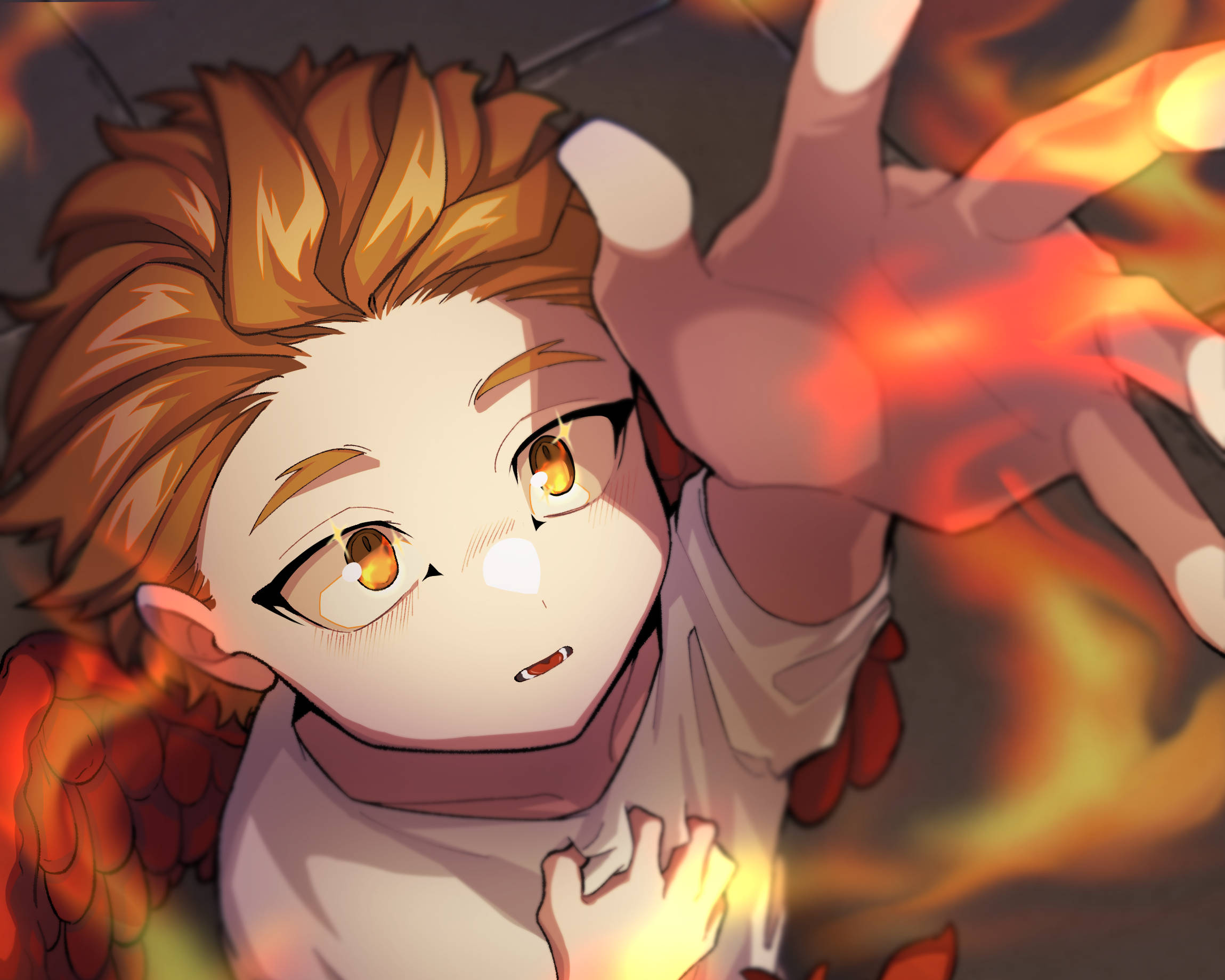 Hawks, My Hero Academia, fiery-haired, Full HD Desktop Wallpaper
