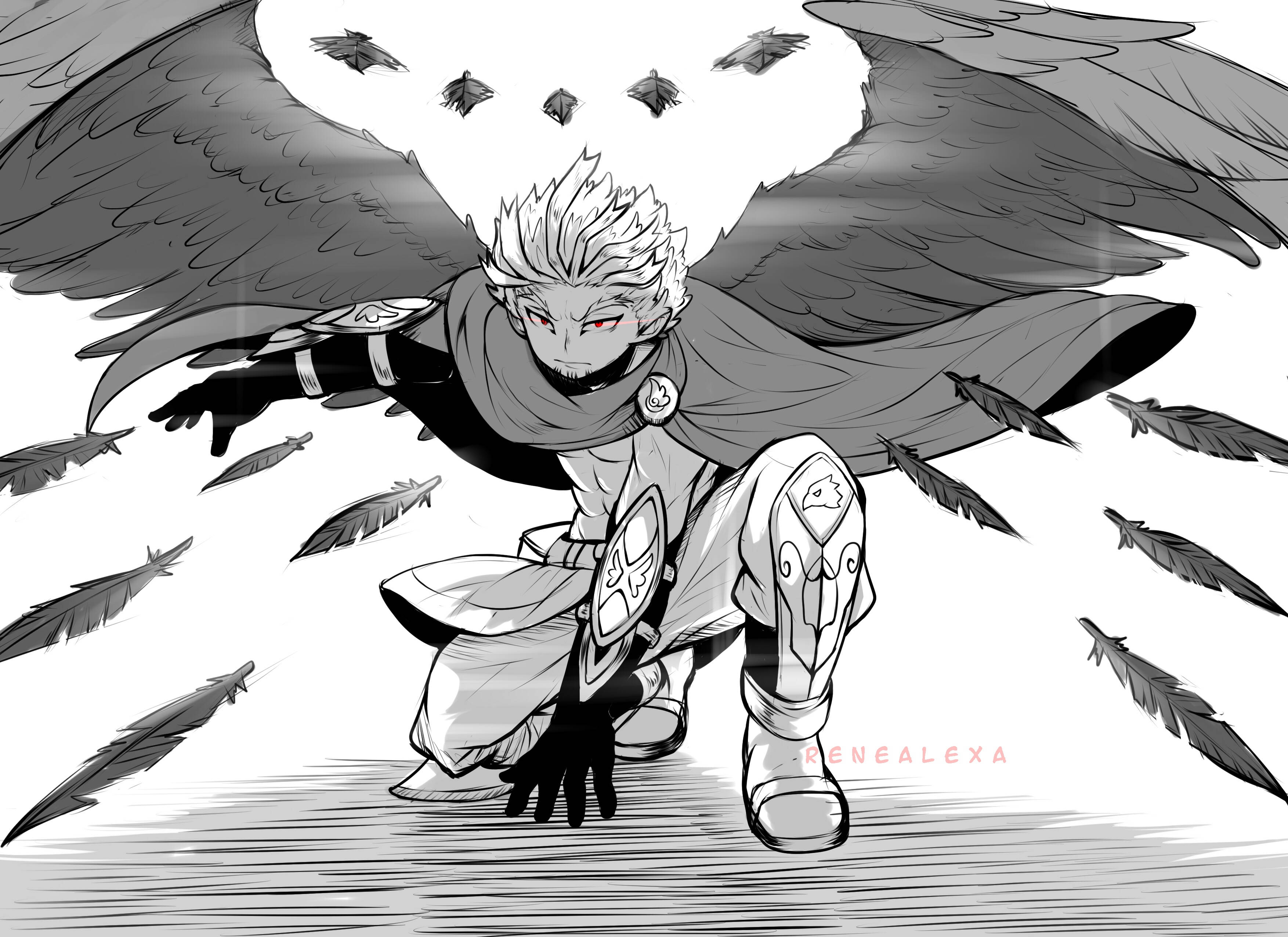 Hawks, My Hero Academia, spiky white hair, 2K Desktop Wallpaper