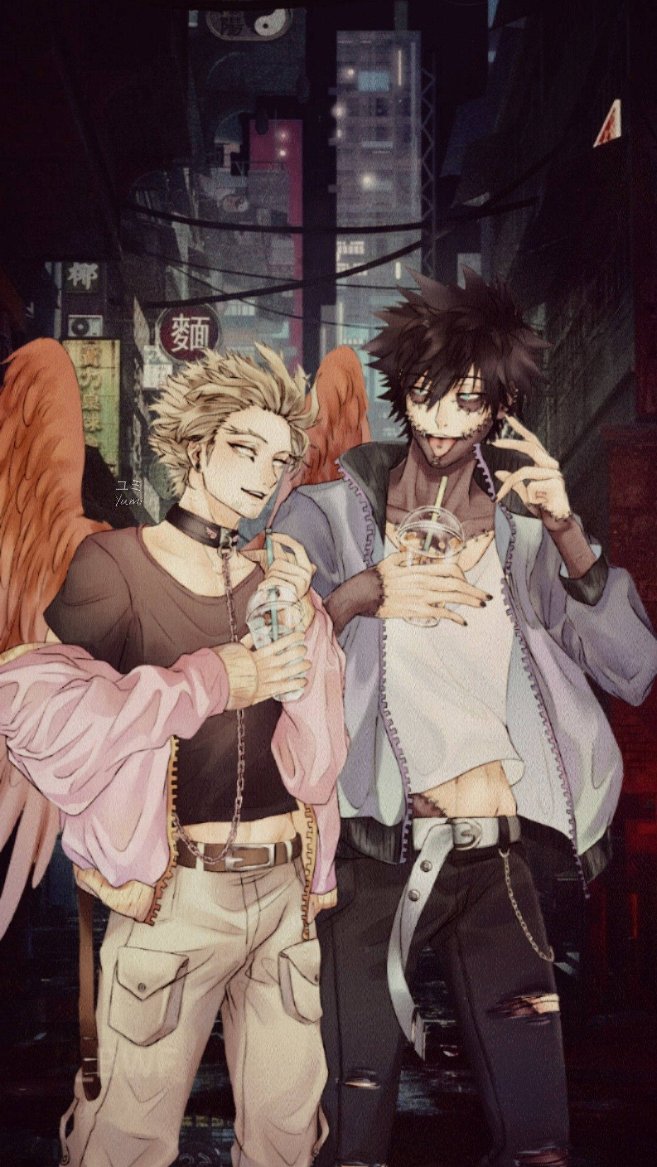 Hawks, My Hero Academia, angel wings, Full HD Phone Wallpaper