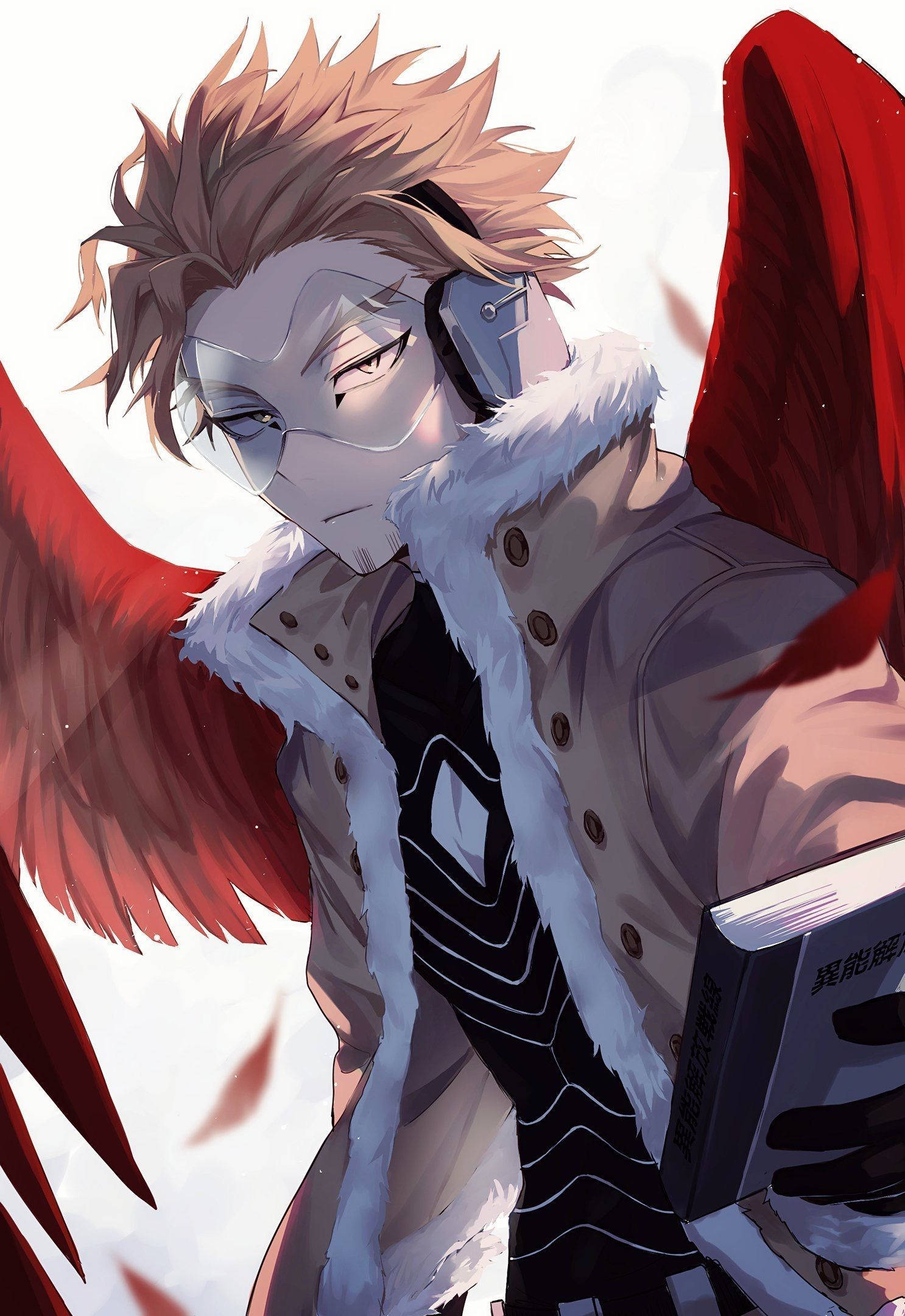 Hawks, My Hero Academia, red wings, Full HD Phone Wallpaper