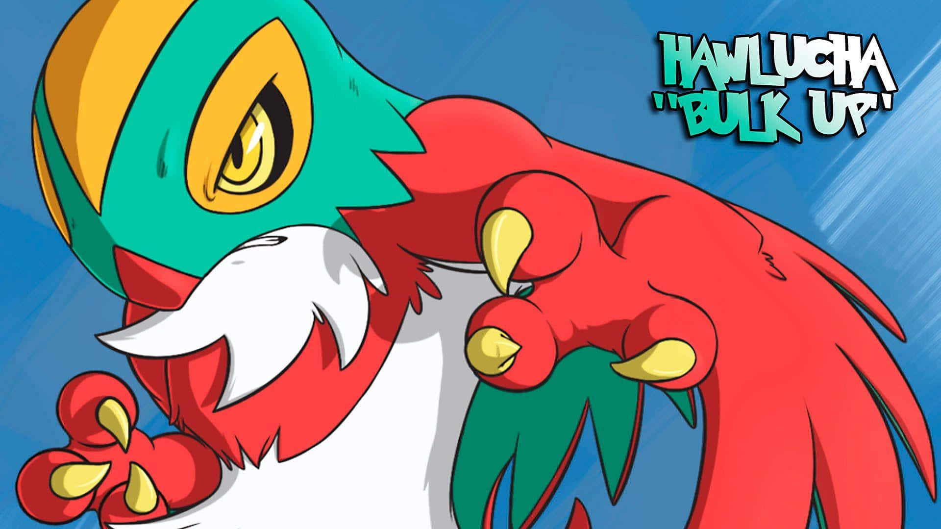 Hawlucha, BULK UP, anime-style, Full HD Desktop Wallpaper