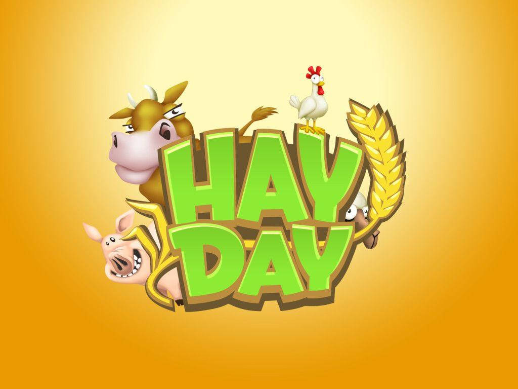 Hay Day, green, golden gradient, SD Desktop Wallpaper