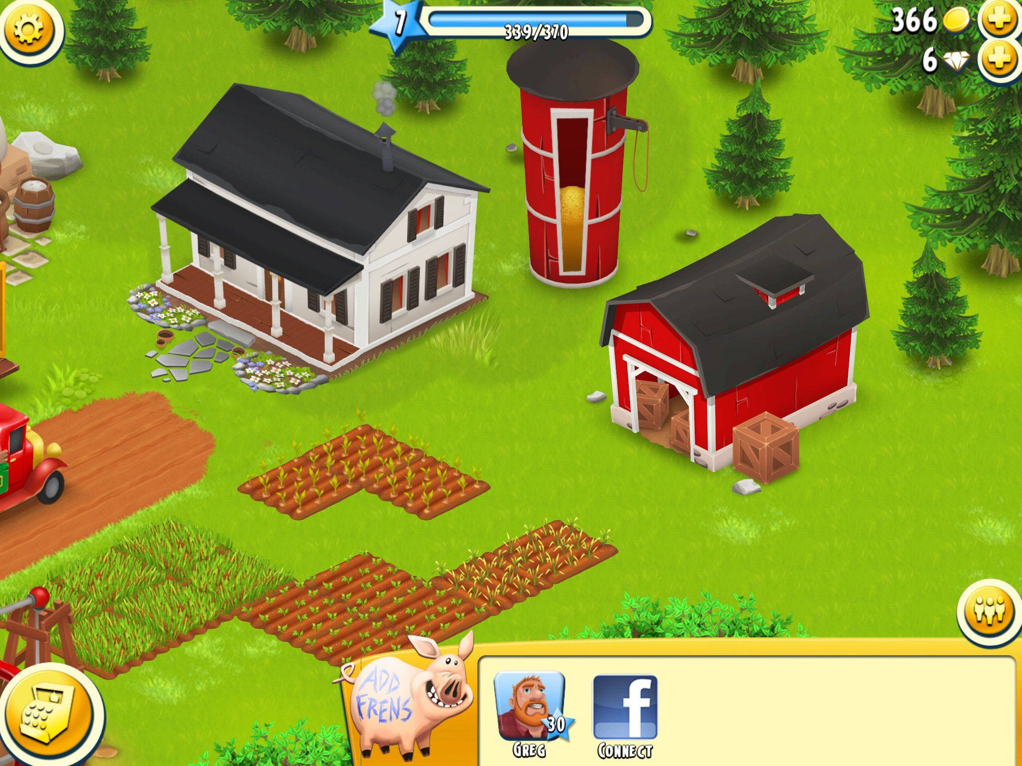 Hay Day, farmhouse, red barn, Full HD Desktop Wallpaper