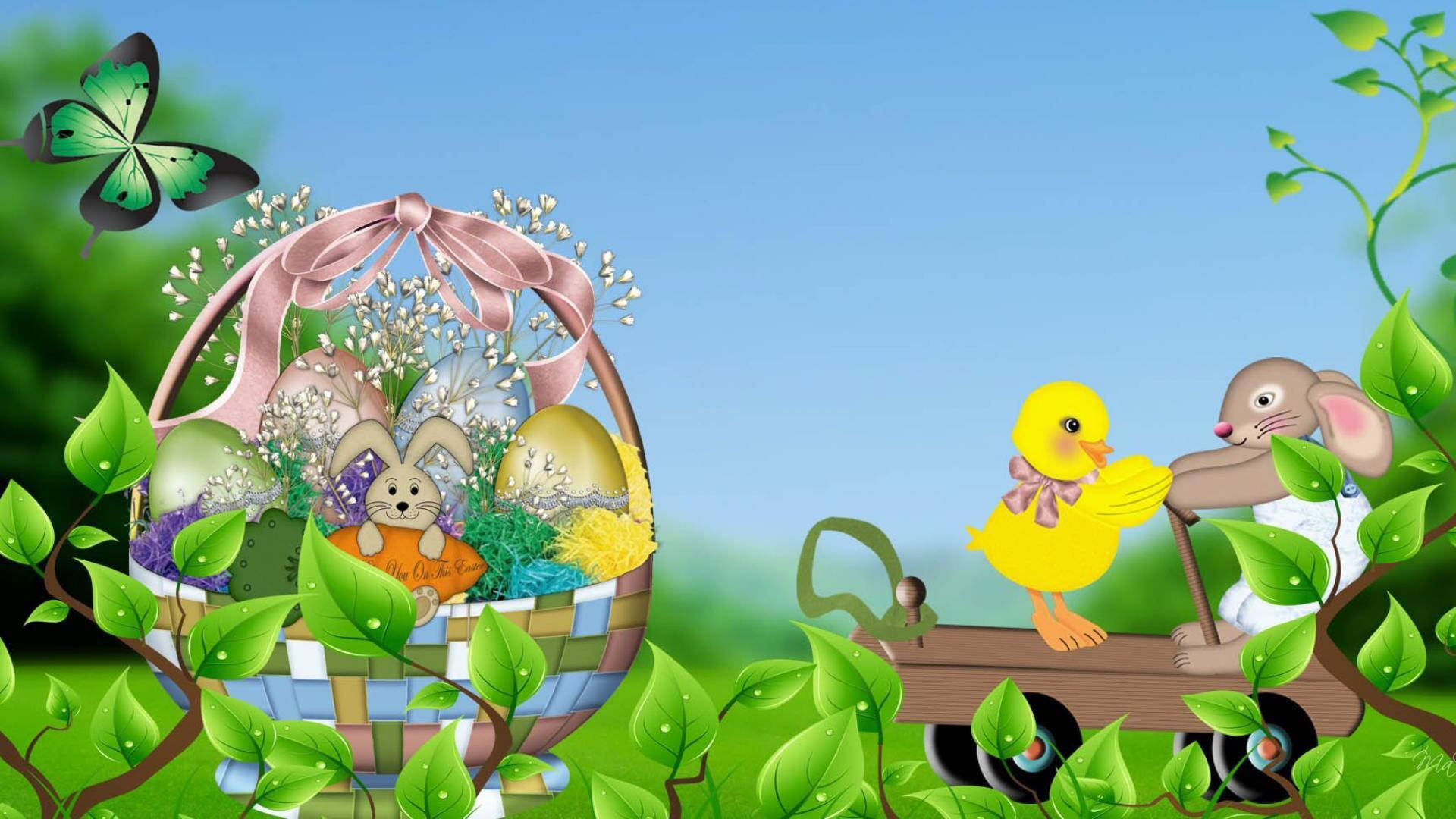 Hay Day, bunnies, Easter eggs, Full HD Desktop Wallpaper