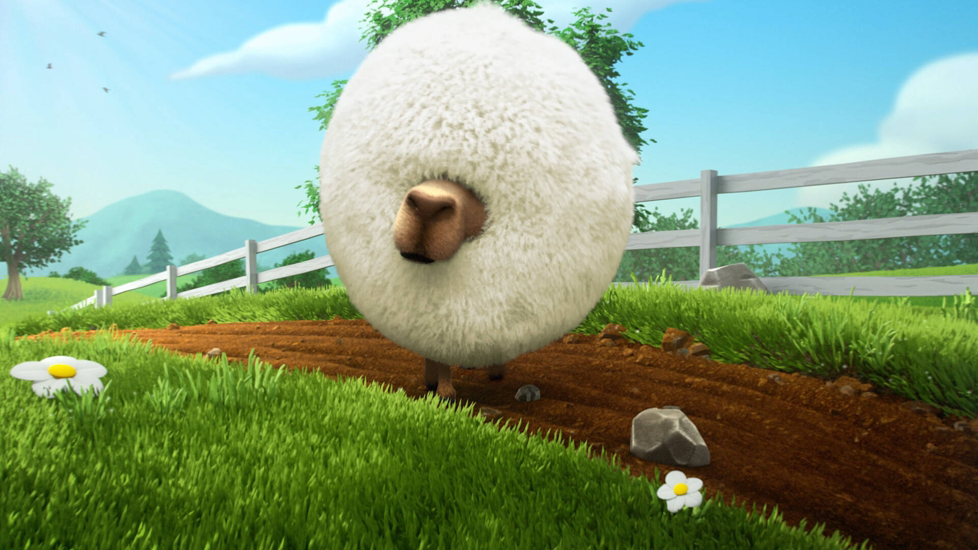 Hay Day, sheep, fluffy white, Full HD Desktop Wallpaper