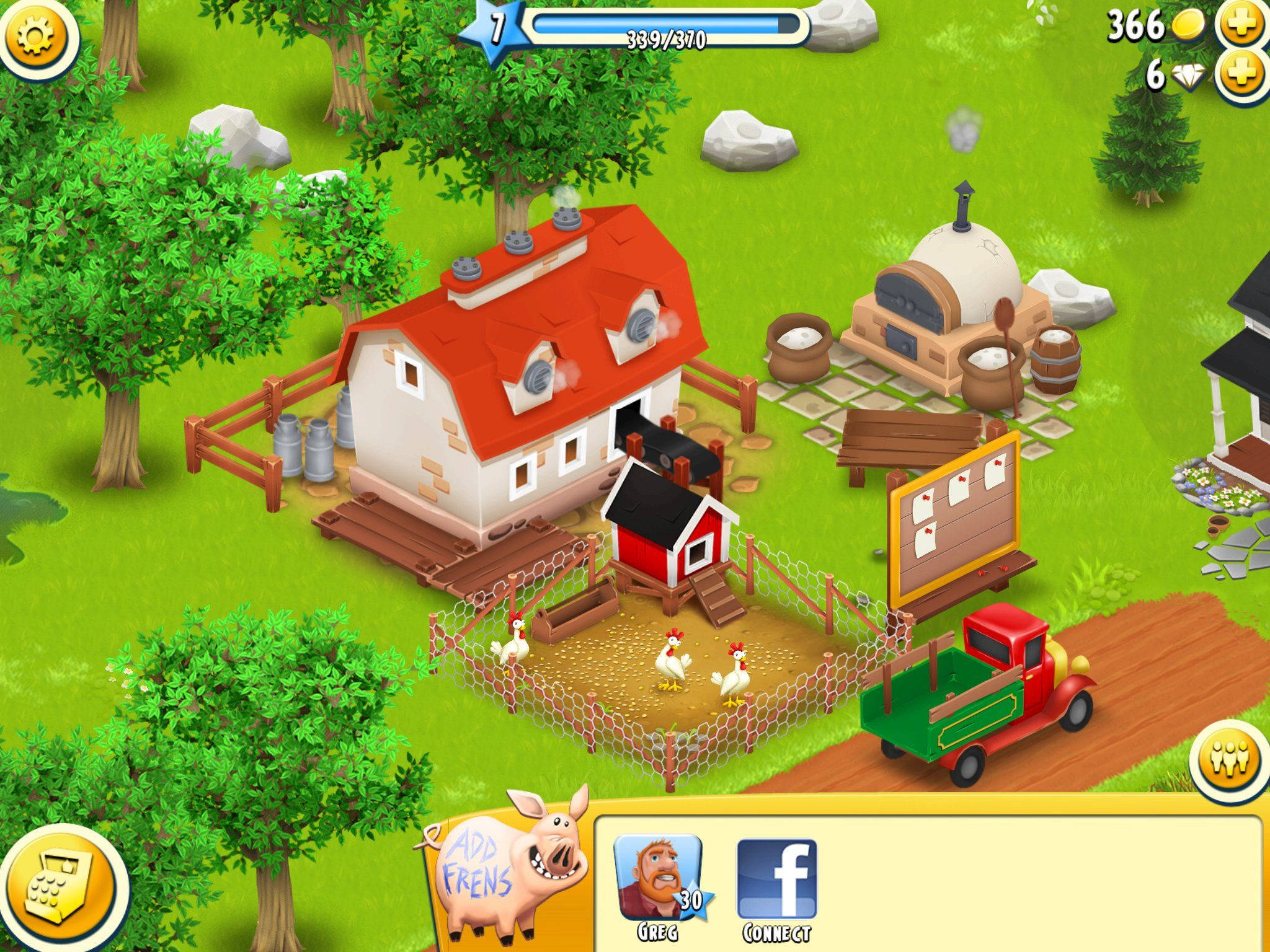 Hay Day, farmhouse, chicken coop, Full HD Desktop Wallpaper