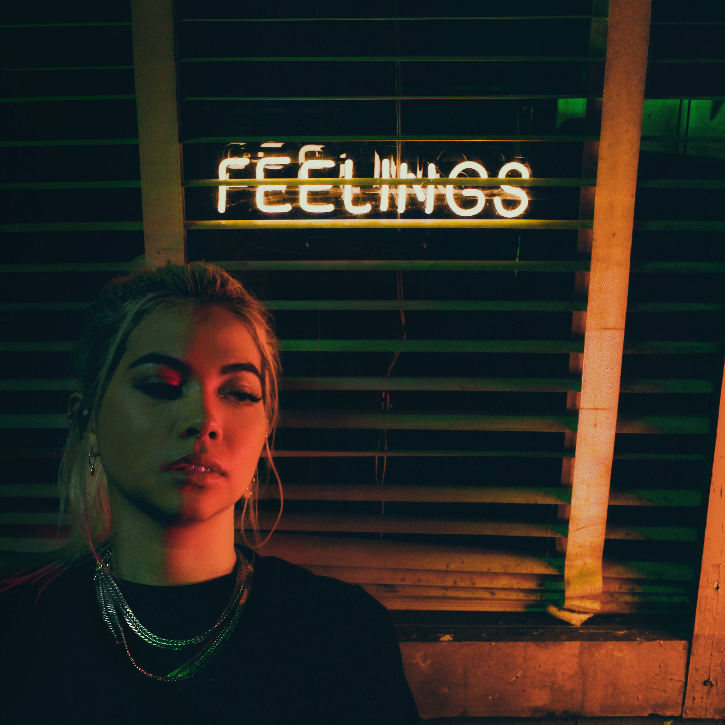 Hayley Kiyoko, FEELINGS, neon sign, Full HD Desktop Wallpaper