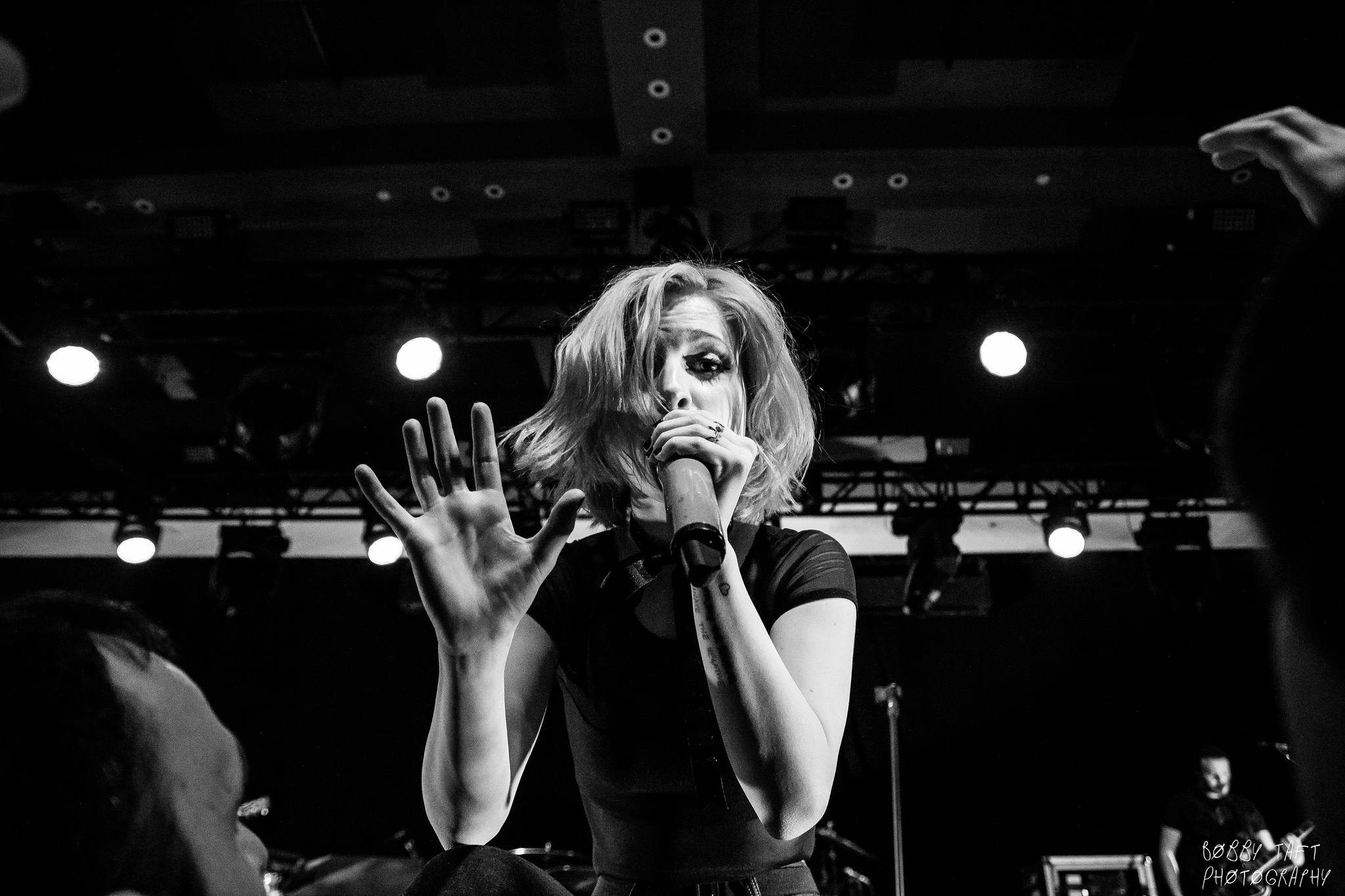 Hayley Williams, black and white, female singer, Full HD Desktop Wallpaper