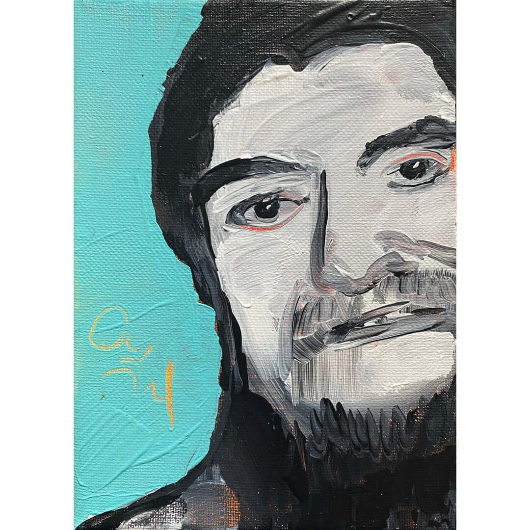 Haystacks Calhoun, American Professional Wrestler, textured oil painting, SD Desktop Wallpaper