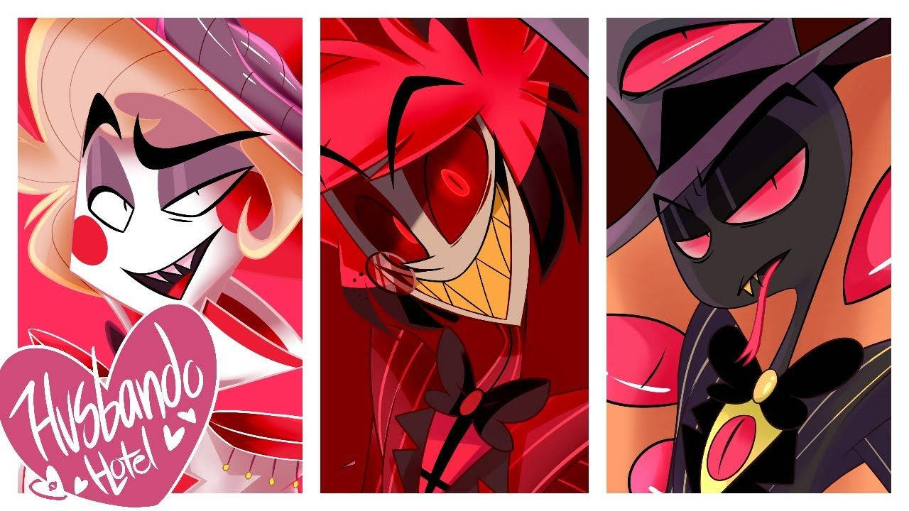 Hazbin Hotel, red, dark tones, HD Desktop Wallpaper