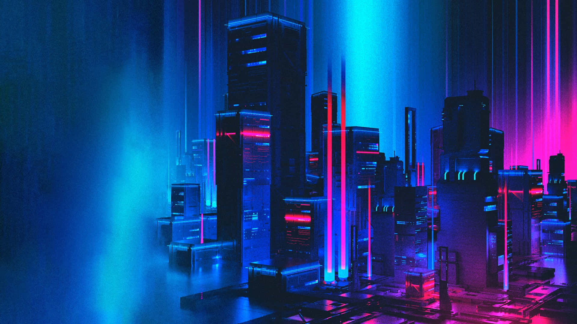 electric blue, magenta, neon lights, Full HD Desktop Wallpaper