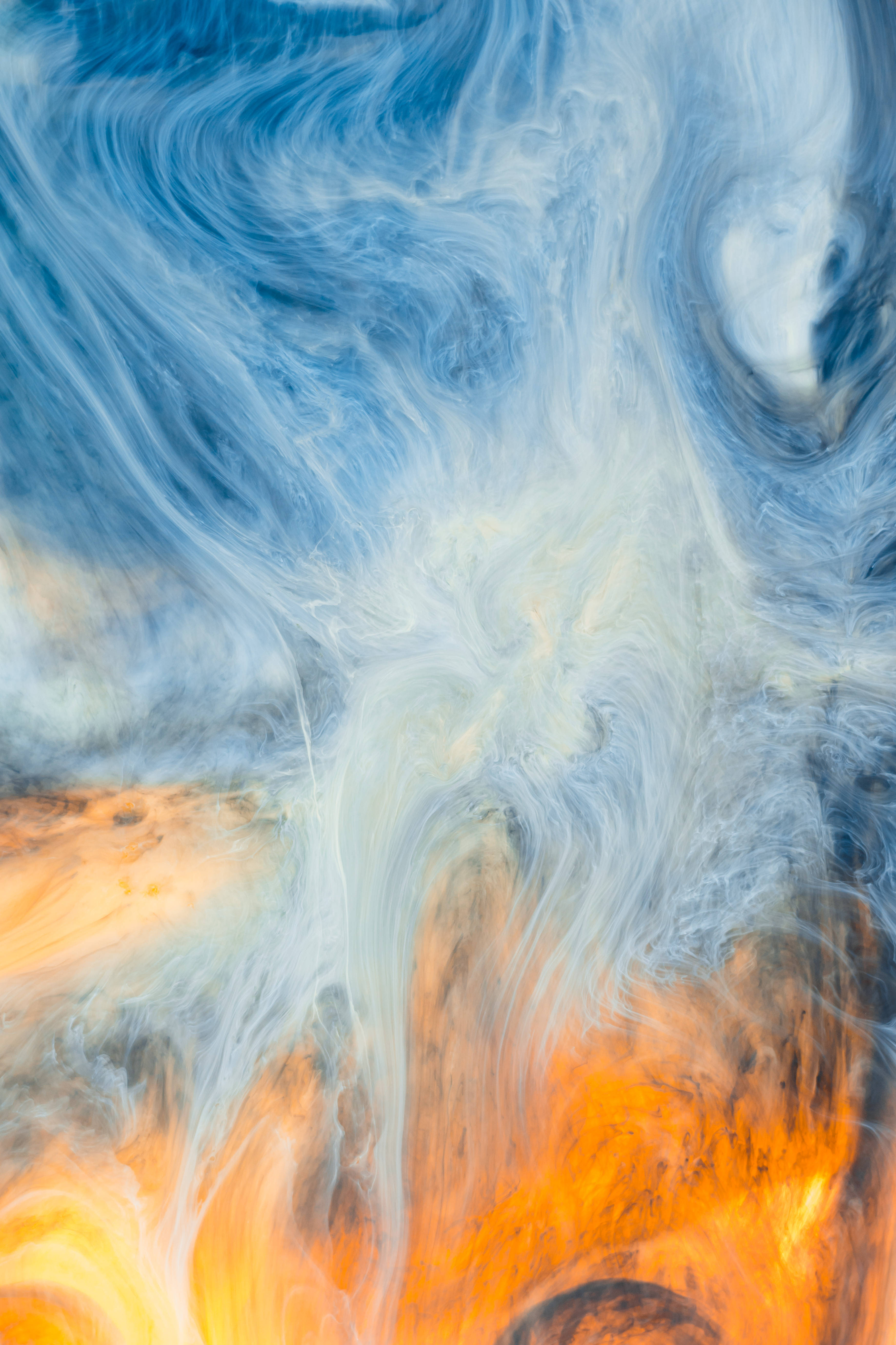 blue, white, orange, 5K Phone Wallpaper