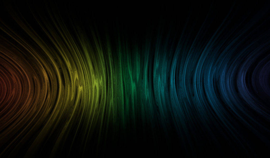 HD Abstract, dark rainbow waves, vibrant swirling rainbow light streaks, SD Desktop Wallpaper