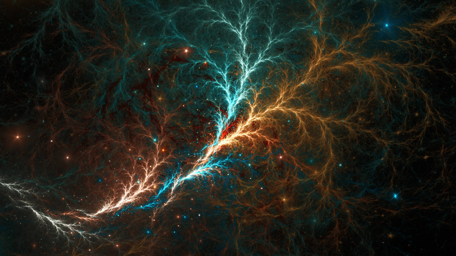 HD Abstract, galaxy, teal, Full HD Desktop Wallpaper