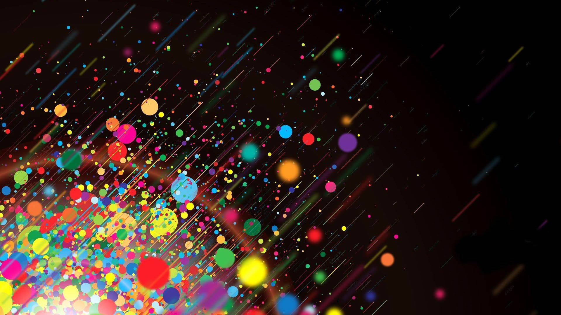 HD Abstract, multicolor circles, vibrant multicolored dots, Full HD Desktop Wallpaper