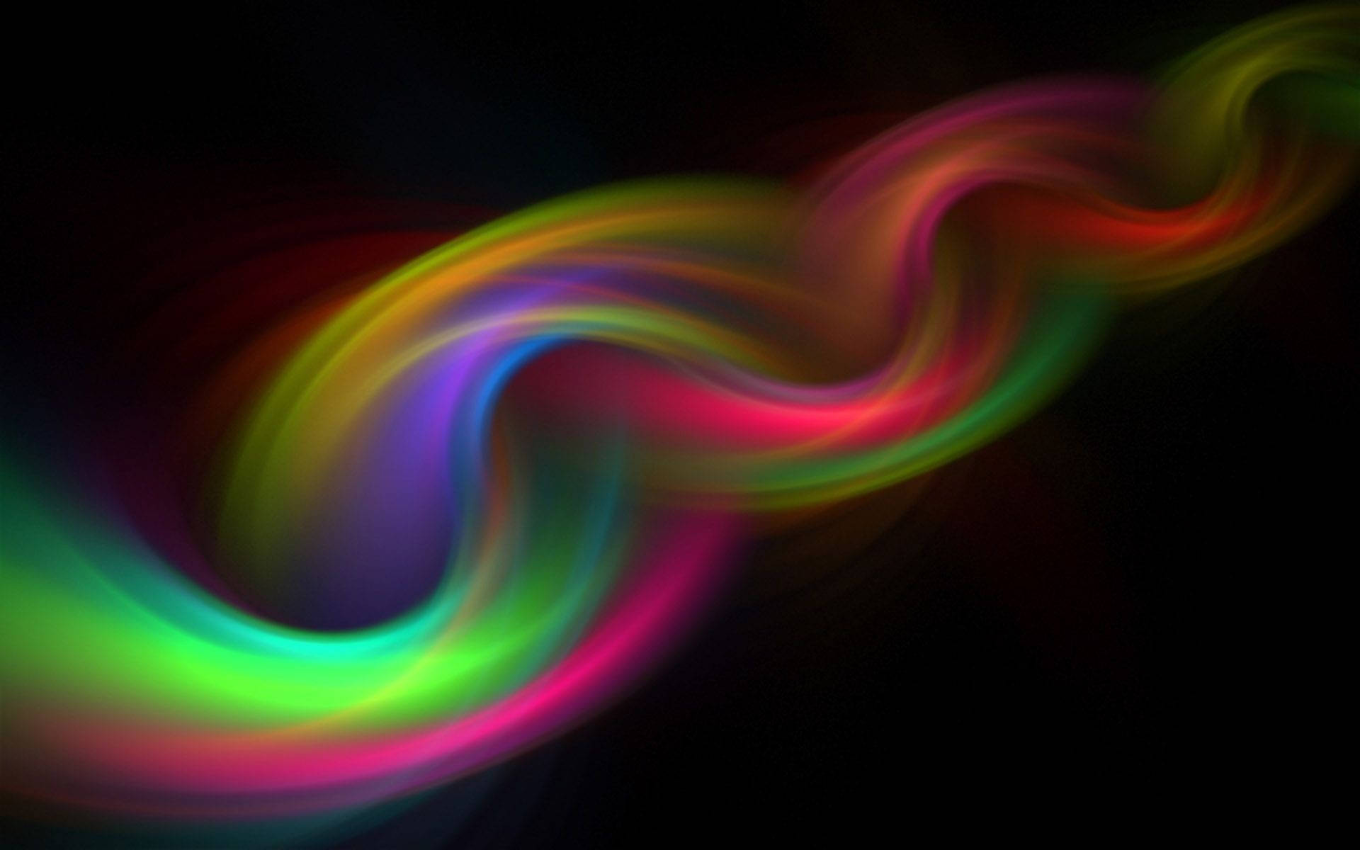 HD Abstract, rainbow smoke, vibrant swirling ribbon, Full HD Desktop Wallpaper