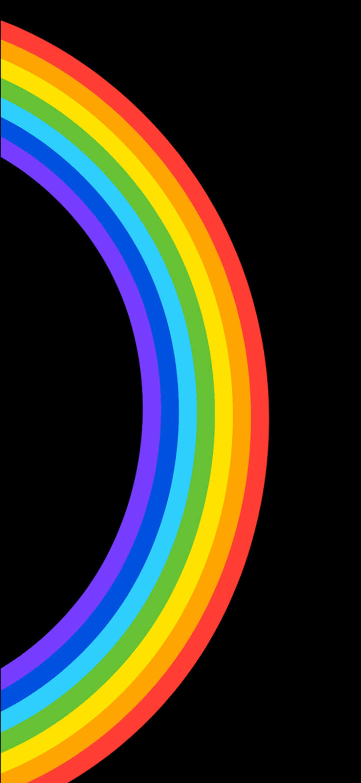 colorful oled, rainbow, black background, HD Phone Wallpaper
