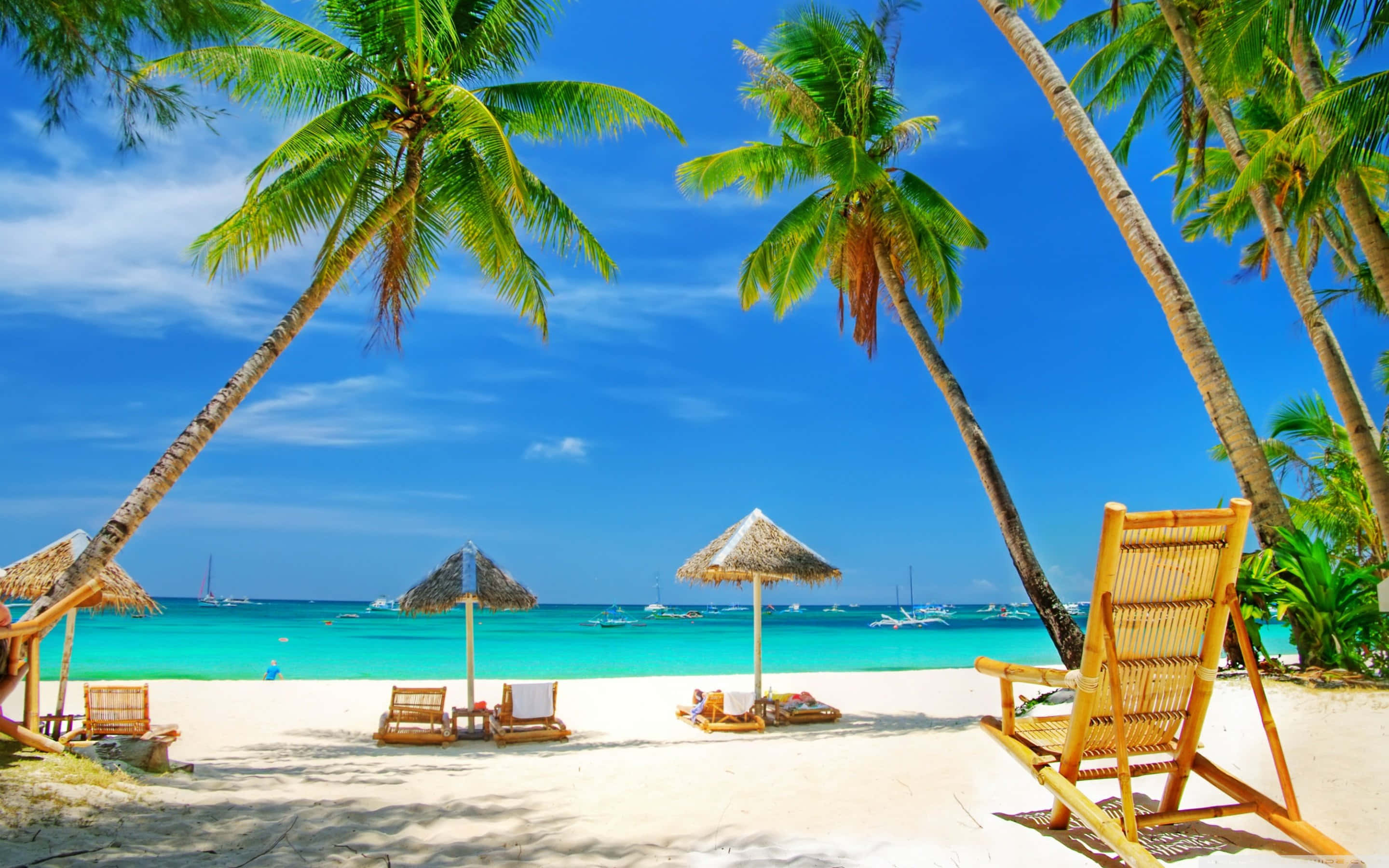 1920x1080, HD Beach, tropical beach paradise, 2K Desktop Wallpaper