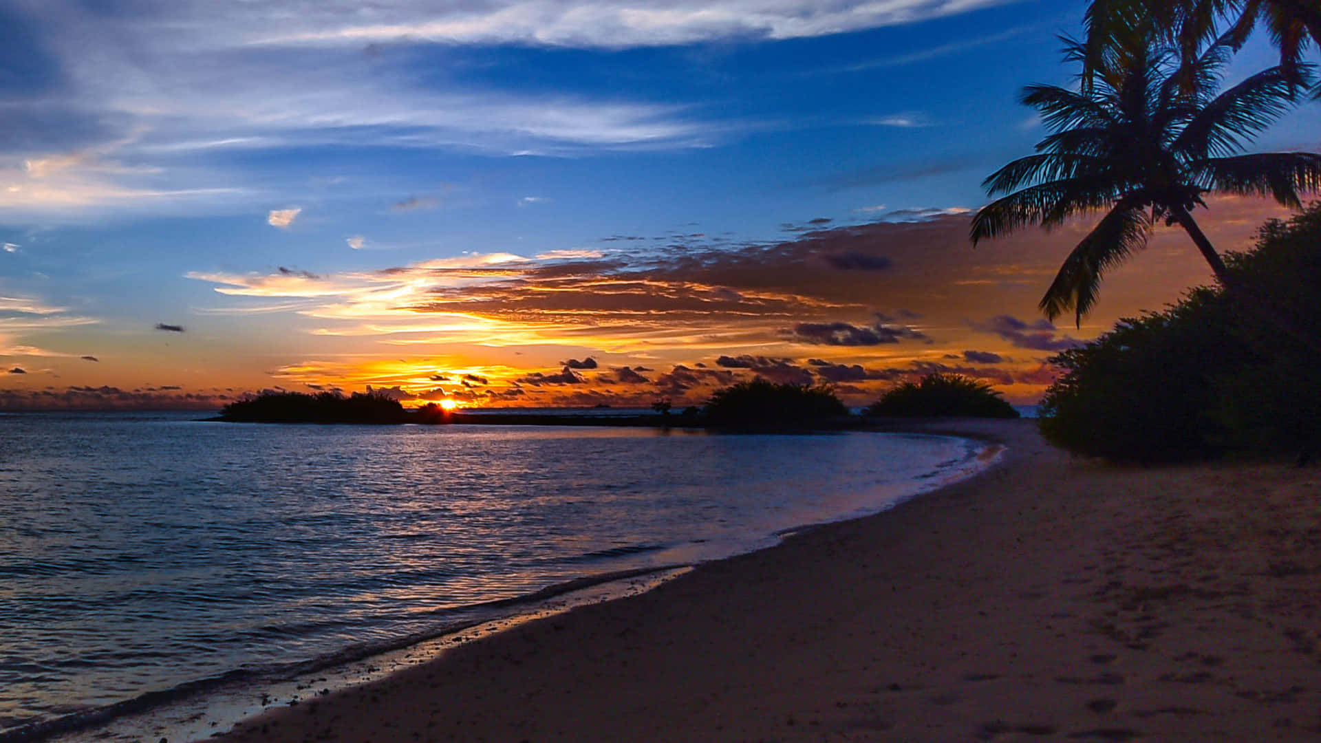 1920x1080, HD Beach, sunset, Full HD Desktop Wallpaper