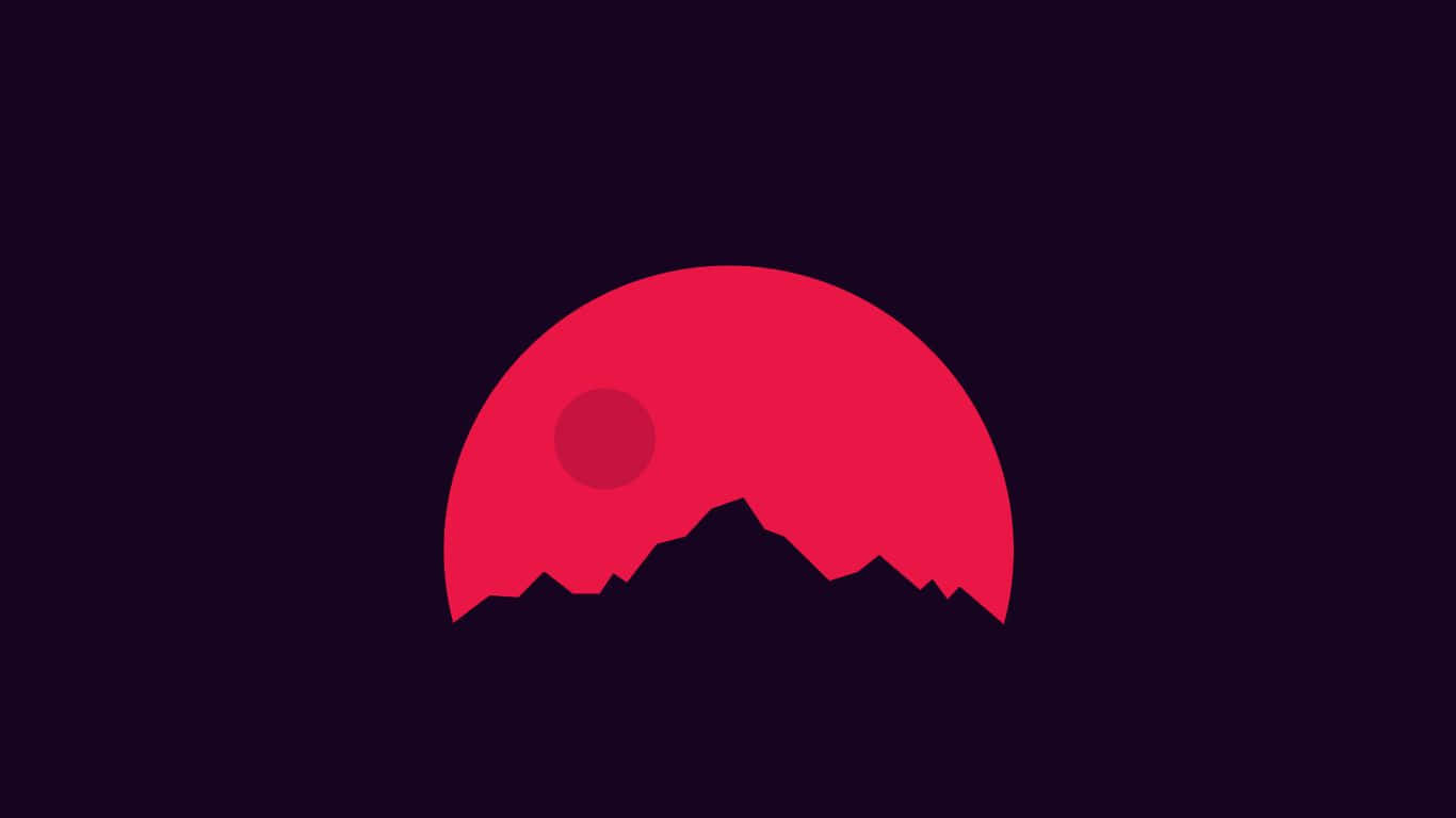 1366x768, HD Desktop, red sun, HD Desktop Wallpaper