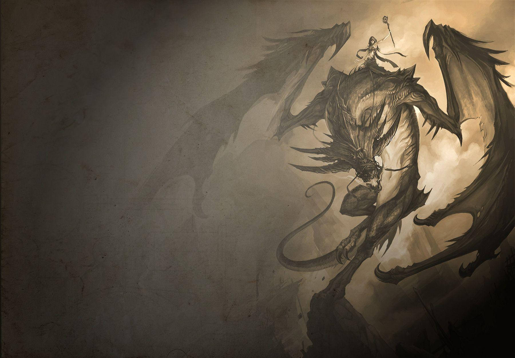HD Dragon, bony structure, warrior, HD Desktop Wallpaper