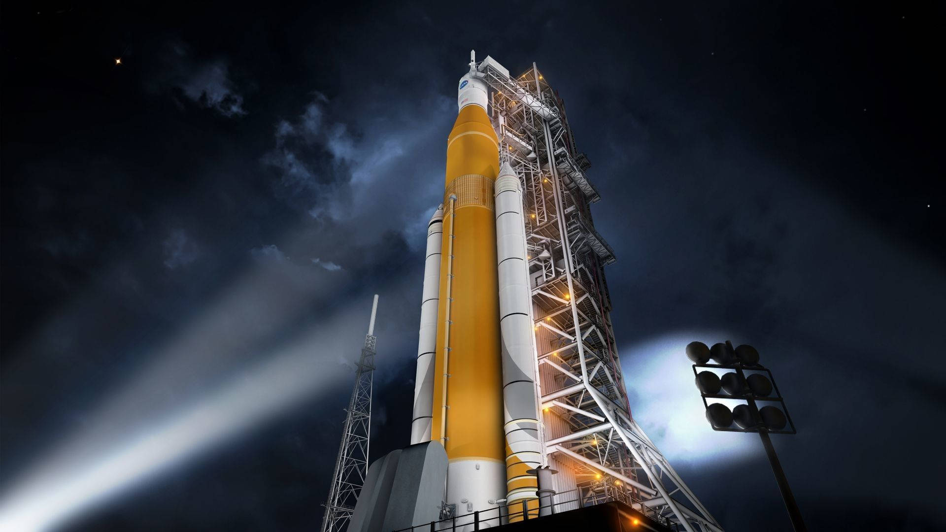HD Engineering, rocket, dock, Full HD Desktop Wallpaper