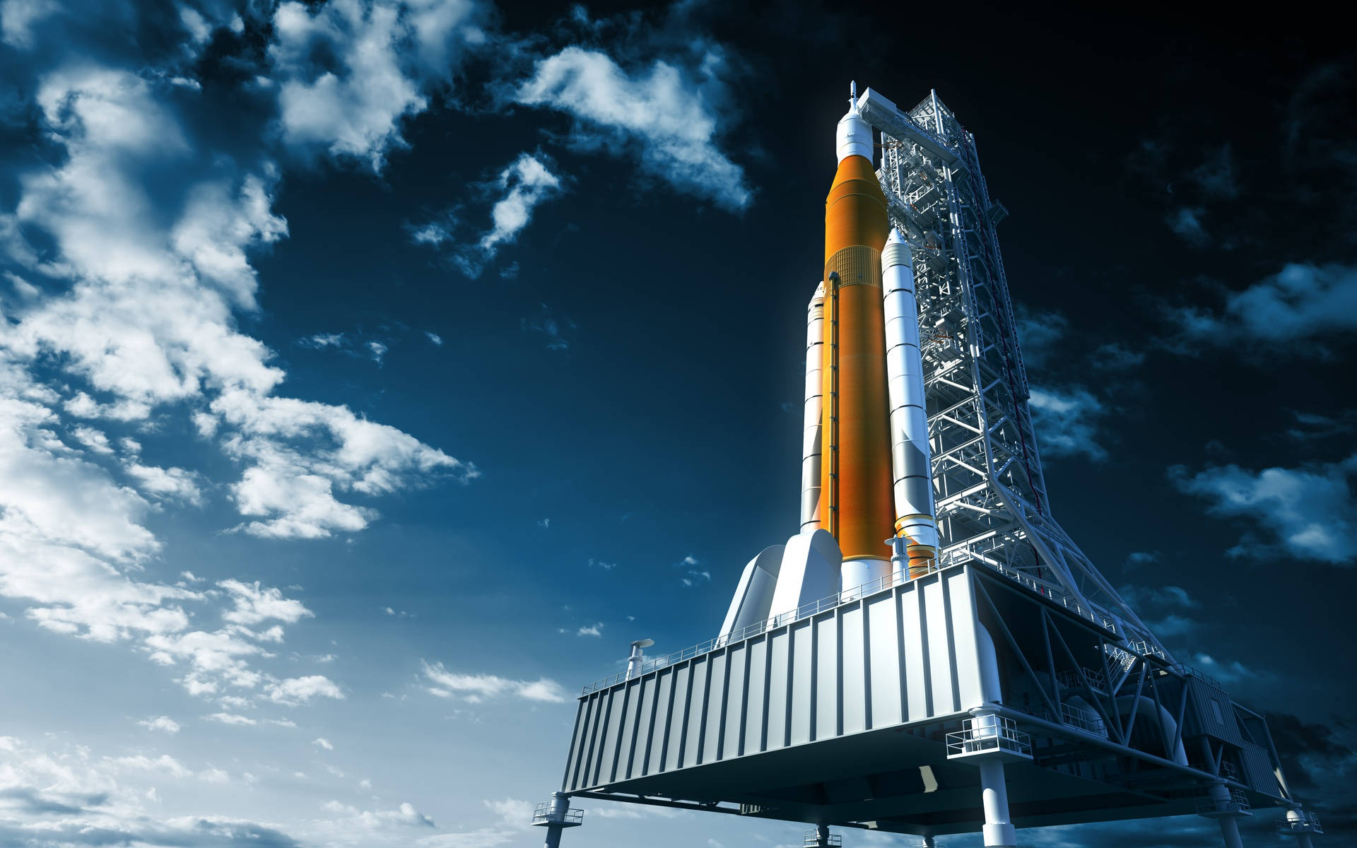 HD Engineering, rocket, high dock, Full HD Desktop Wallpaper