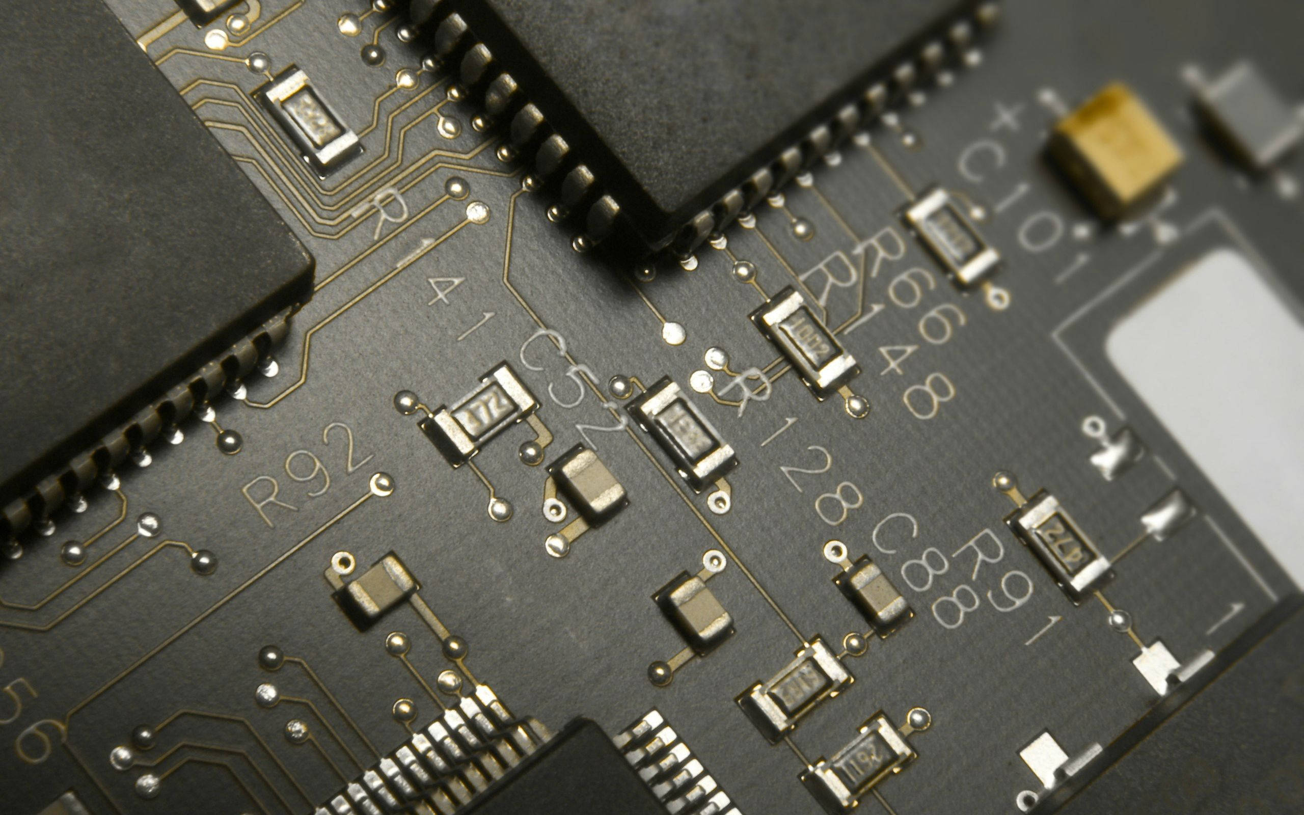 HD Engineering, circuit board, dark gray, 2K Desktop Wallpaper