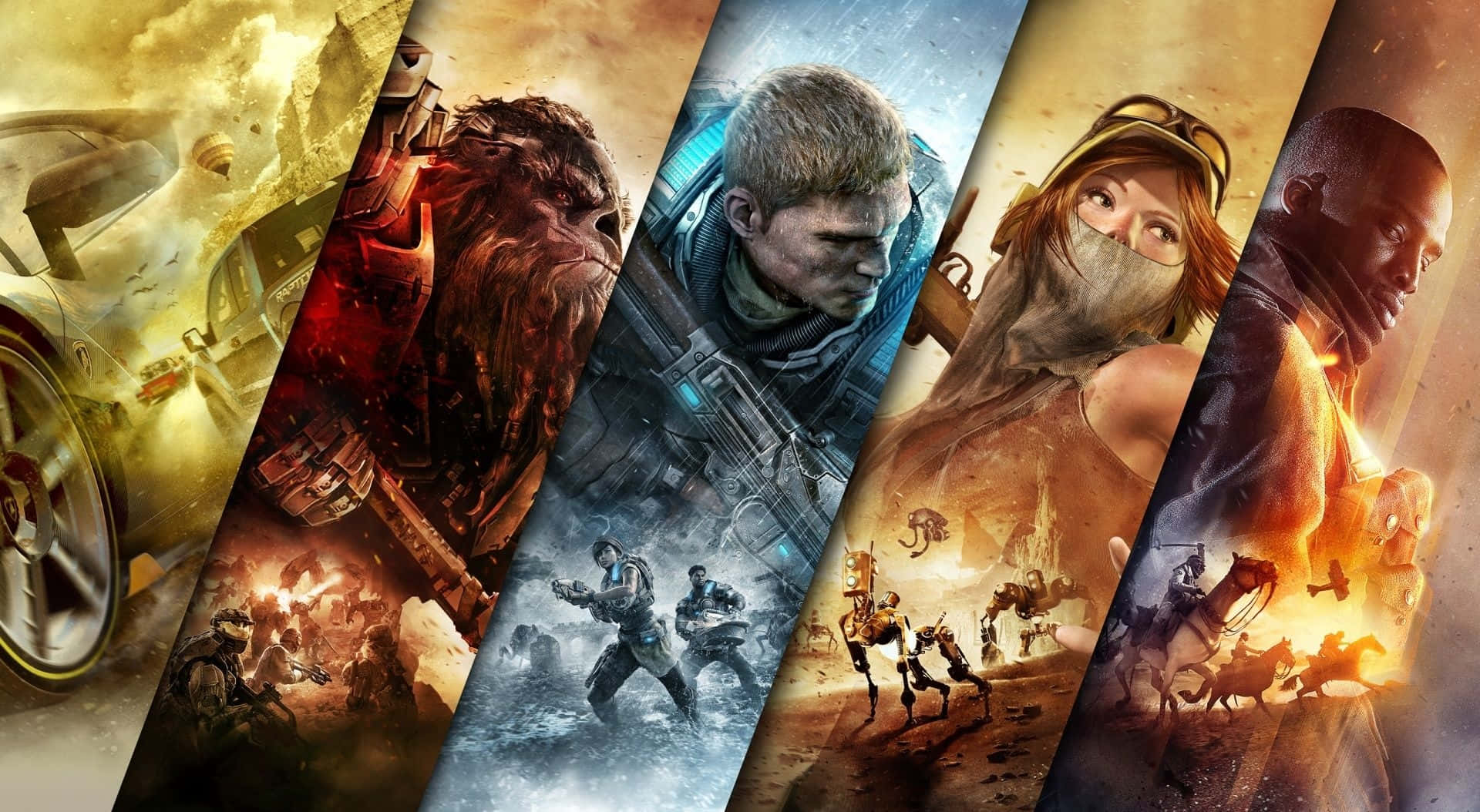 HD Video Game Characters, action-packed video games, gaming characters, Full HD Desktop Wallpaper