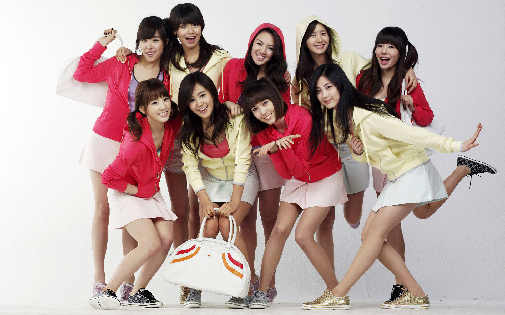 HD Girls, Generation Sporty Look, red and yellow hoodies, Full HD Desktop Wallpaper