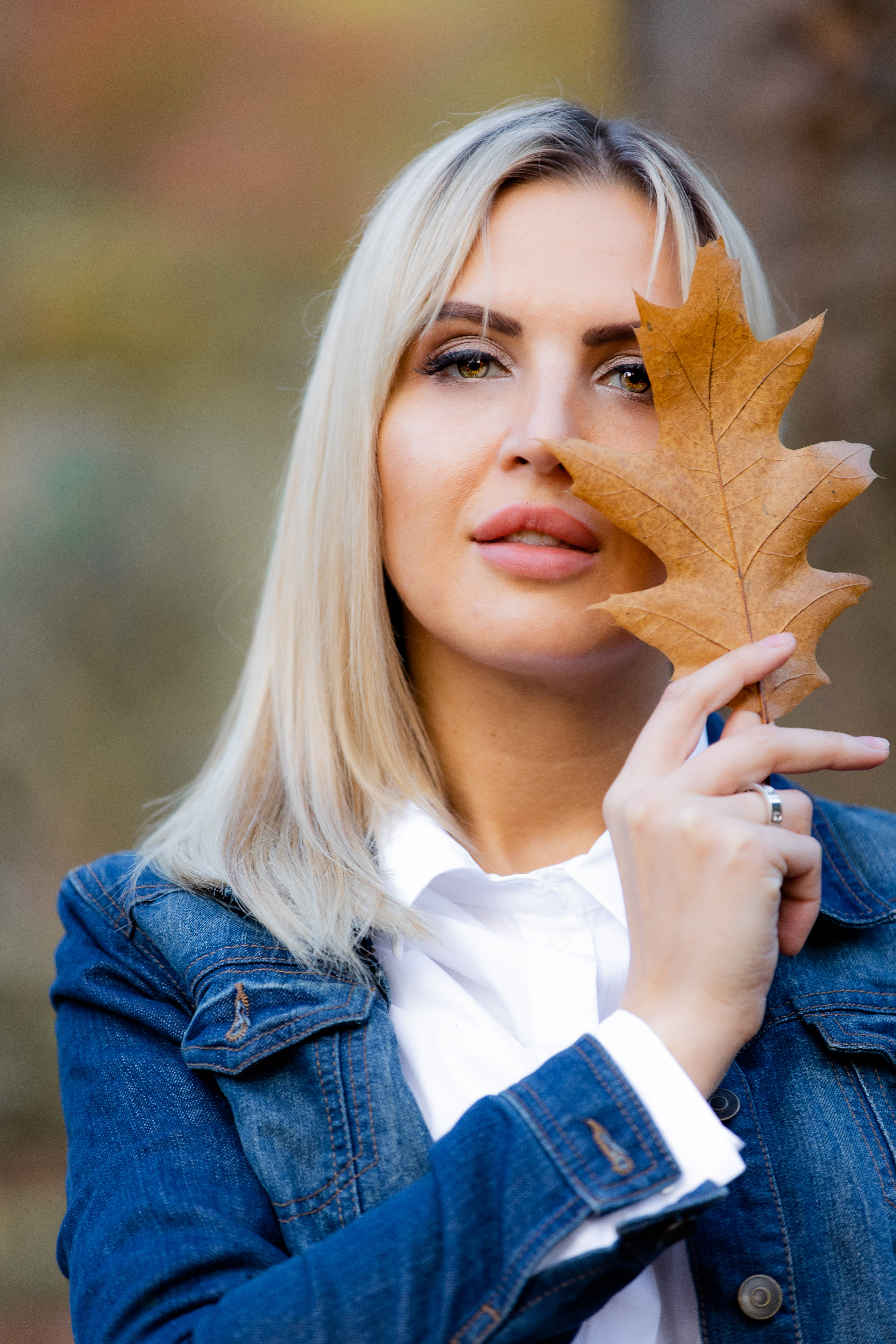 HD Girl, fall denim outfit, denim jacket, 5K Phone Wallpaper