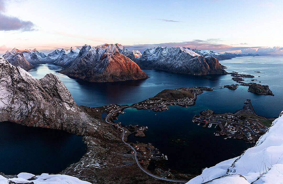 HD Landscape, mountain islands, snowcapped mountains, SD Desktop Wallpaper