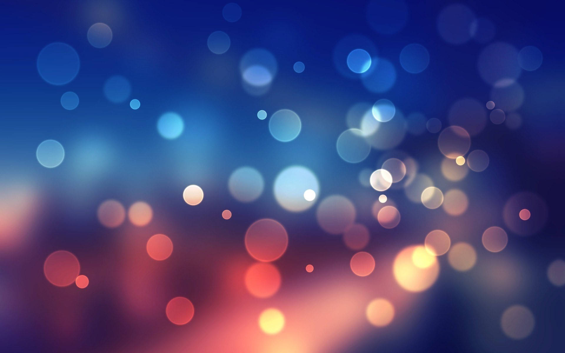 blue, orange, bokeh, Full HD Desktop Wallpaper