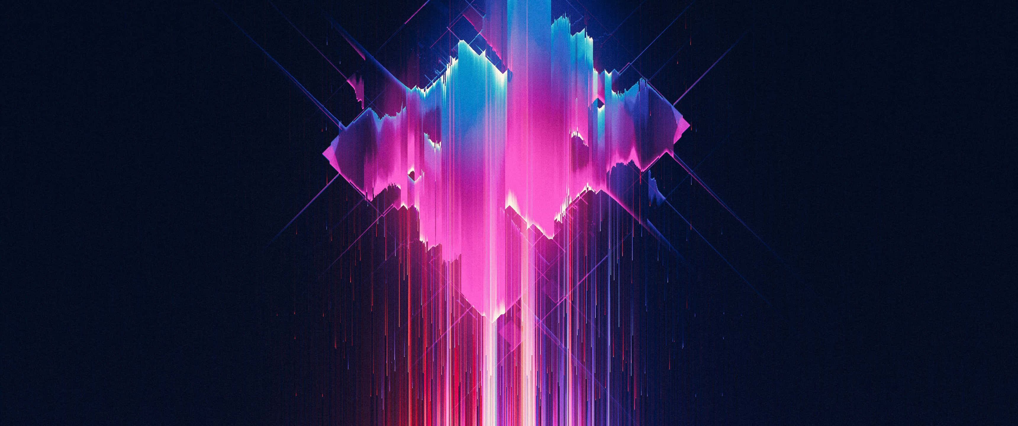neon pink, neon blue, digital glitch art, 2K Desktop Wallpaper